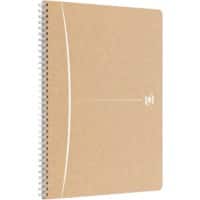 Cahier OXFORD A4 Ligné Reliure latérale à double fil Dos cartonné Brun 180 pages
