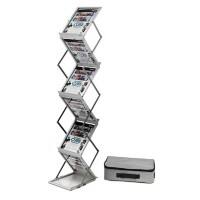 Présentoir à brochures Deflecto A4 Argenté 36100 275 (L) x 370 (P) x 1500 (H) mm DE36100