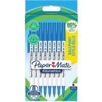 Stylo-bille Papermate Kilometrico Bleu 0,7 mm Moyen Bille 8 Unités
