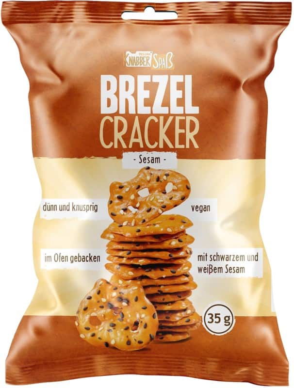 Crackers bretzels Hellma Sésame 28 Unités de 38 g