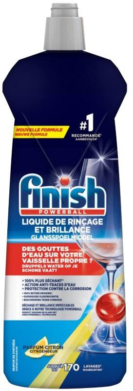 Liquide de rinçage Finish Hygiene Gloss + Dry Liquid Lemon 800 ml