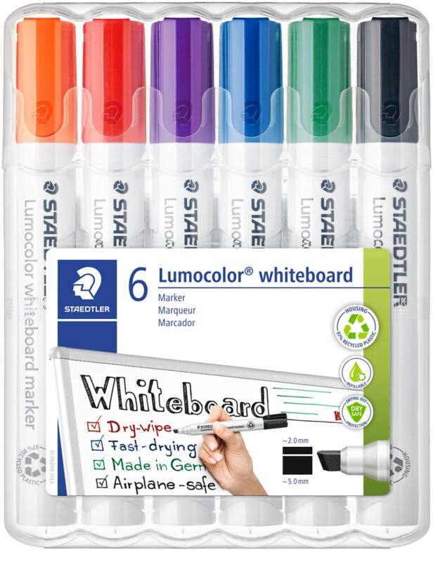 Marqueur pour tableau blanc STAEDTLER Lumocolor Assortiment Biseauté - 5 mm 6 Unités