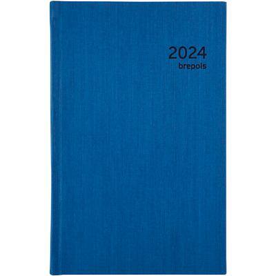 Agenda Brepols Saturnus 2024 1 Jour par page Allemand, Anglais, Français, Néerlandais 2,2 (l) x 13,9 (H) cm Bleu