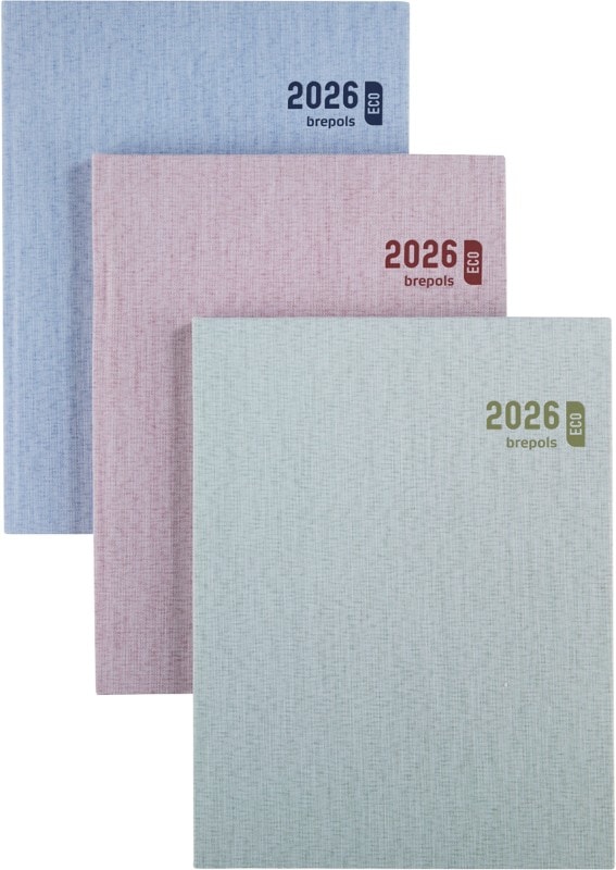 Agenda Brepols Timing 2026 Spécial 1 Semaine sur 2 pages Allemand, Anglais, Français, Italien, Néerlandais, Espagnol Bleu 0,136,2065,06,6,0