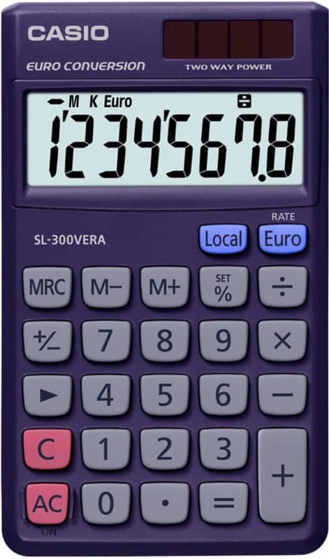 Calculatrice de poche Casio SL-300VERA Bleu