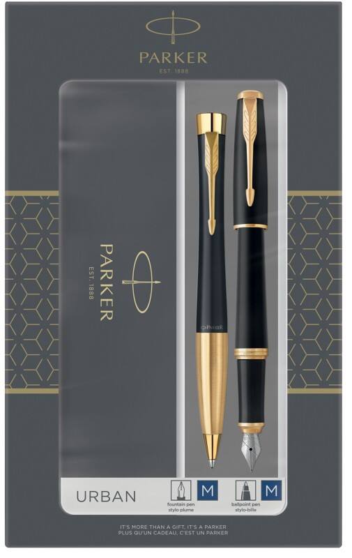 Stylo-bille Parker Urban 2093381 Rétractable Bleu 1 mm Moyen Bille Rechargeable 2 Unités