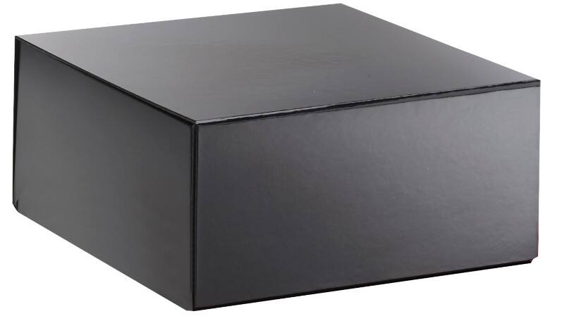 RAJA Coffret cadeau Carton, Papier couché brillant 225 (l) x 105 (P) x 225 (H) mm Noir 10 Unités