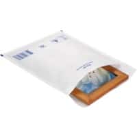Pochette d’envoi à bulles RAJA Papier Kraft, Film en polyéthylène Blanc Sans Fenêtre 150 (l) x 210 (H) mm Bande adhésive 75 g/m² Recyclé 95% 100 Unités