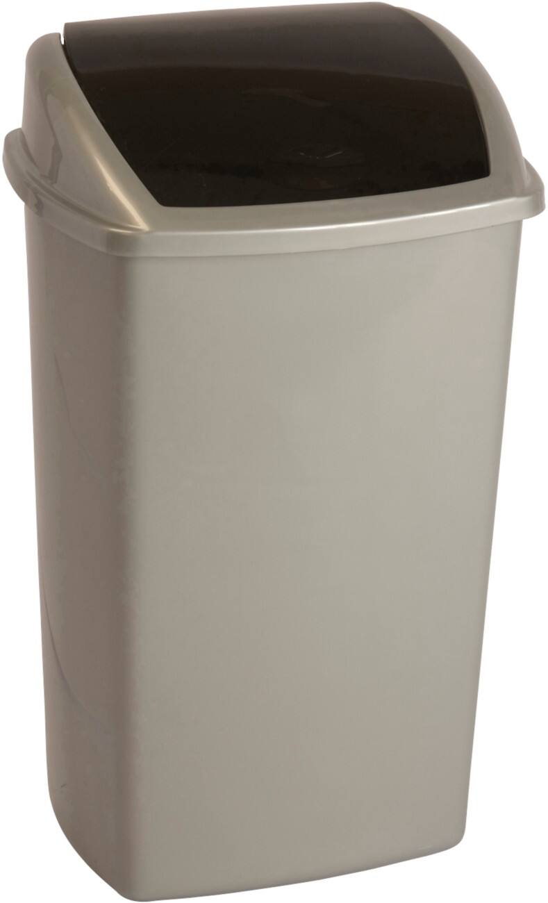 Corbeille à papier 50 L Gris, noir PP (Polypropylène)