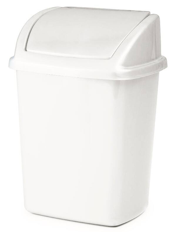 Corbeille à papier PP (Polypropylène) 4,45 L 20 (l) x 16,5 (p) x 28,5 (h) cm Blanc