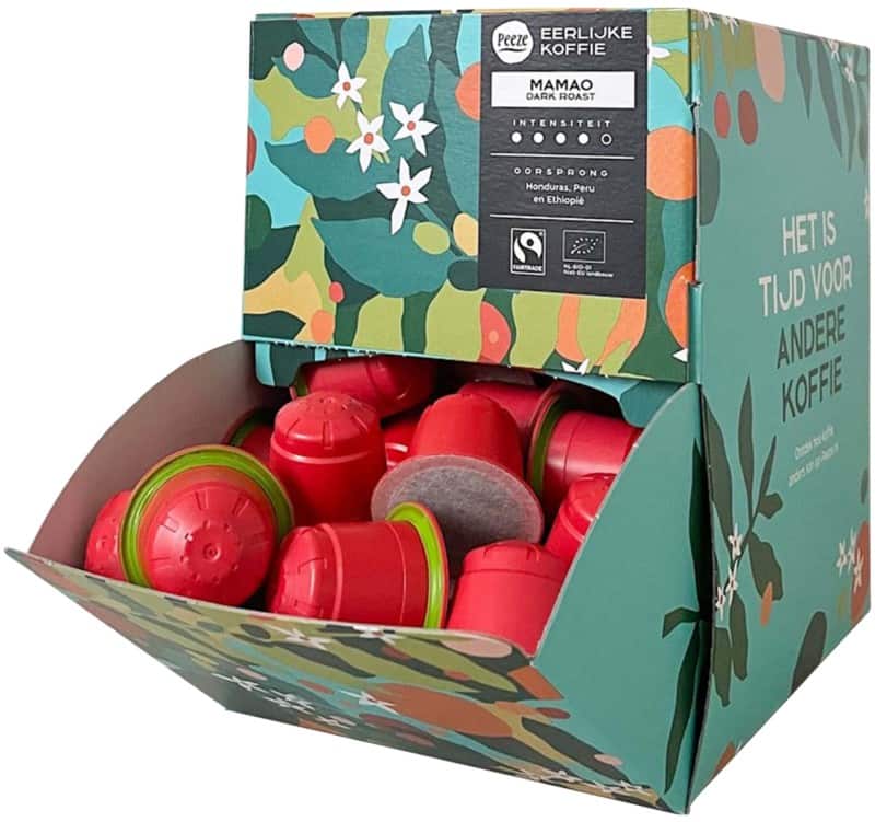 Capsules de café Mamao Caféiné PEEZE Certifié Fairtrade 100 Unités