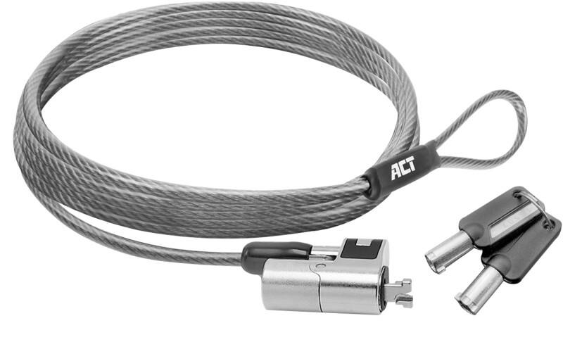 Cadenas pour ordinateur portable ACT AC9030 Nano Gris 2 000 mm