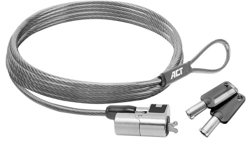 Cadenas pour ordinateur portable ACT AC9040 Nano Gris 2 000 mm