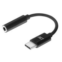 Câble adaptateur ACT AC7380 USB-C Mâle 3,5 mm femelle Noir 110 mm