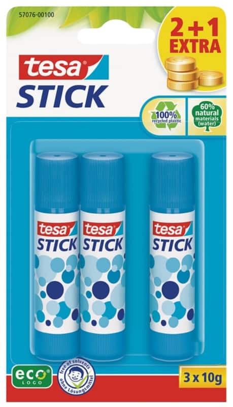 Bâton de colle tesa Stick 3 Incolore 57076-00100-05 2+1 Unités