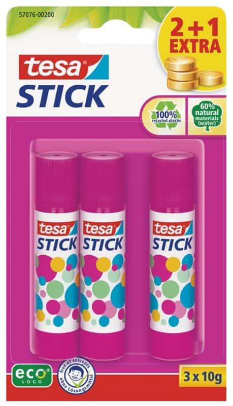 Bâton de colle tesa Stick 3 Incolore 57076-00200-04 2+1 Unités