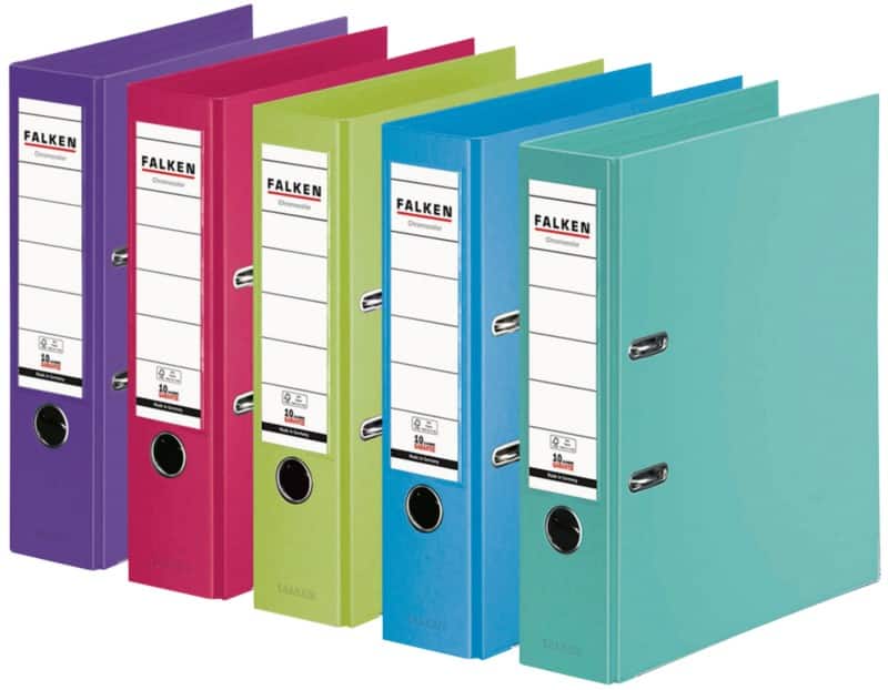 Classeur à levier Falken Large A4 80 mm Assortiment 2 Anneaux 15080920000F Plastique  10 Unités