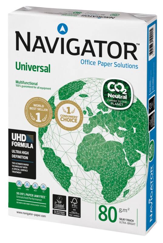 Papier imprimante Navigator Universal A4 80 g/m² Lisse Blanc 500 Feuilles
