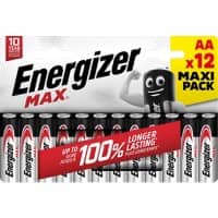 Pile Energizer Max AA alcaline LR6 2 550 mAh 1,5 V 12 unités