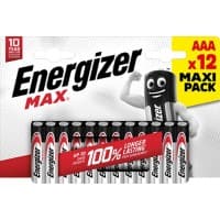 Pile Energizer Max AAA alcaline LR03 1 200 mAh 1,5 V 12 unités