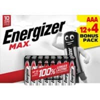 Pile Energizer Max AAA alcaline LR03 1 200 mAh 1,5 V 16 unités