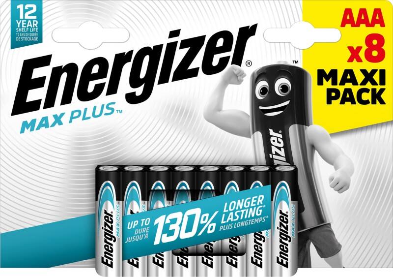 Pile Energizer Max Plus AAA alcaline LR03 1 200 mAh 1,5 V 8 unités