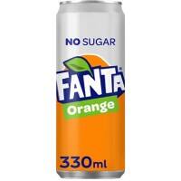 Fanta Zero Orange 330 ml 24 unités