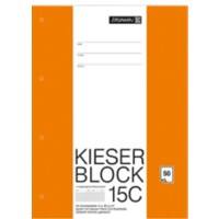 Bloc-notes BRUNNEN Kieser A4 Quadrillé Reliure par collage 50 unités