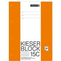 Bloc-notes BRUNNEN Kieser A4 Quadrillé Collé Reliure par collage 50 unités