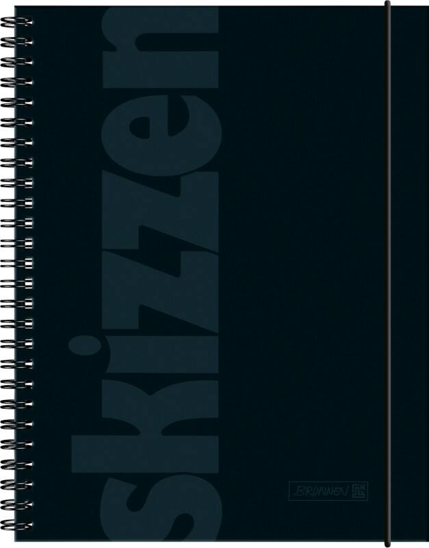 Carnet de croquis BRUNNEN A5 110 g/m² Noir mat 48 feuilles