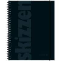 Carnet de croquis BRUNNEN A5 110 g/m² Noir mat 48 feuilles