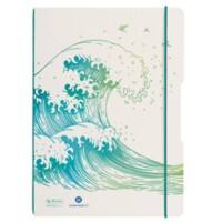 Carnet Herlitz Quadrillé Polypropylène A4 Blanc, bleu