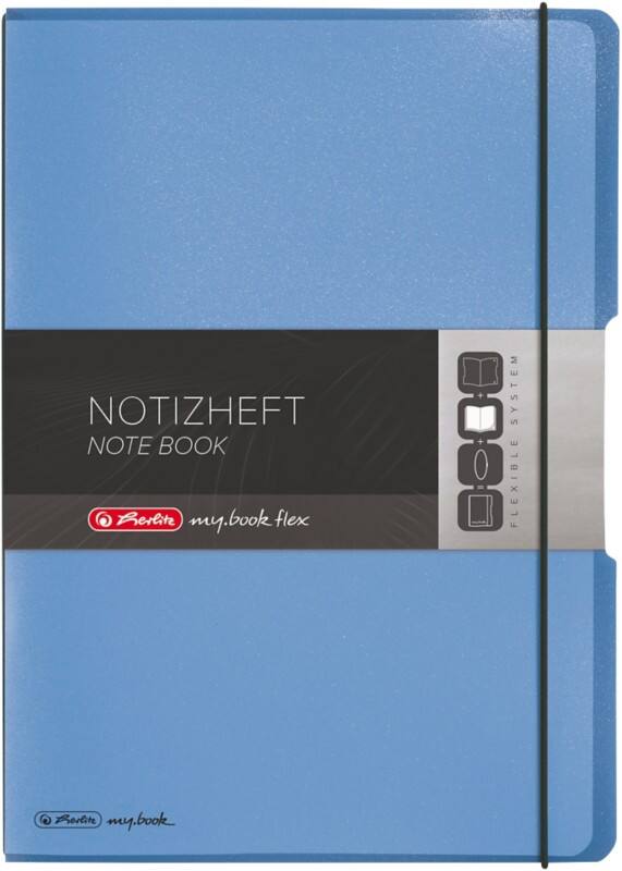 Carnet herlitz A4 Quadrillé PP (polypropylène) Bleu clair Perforé