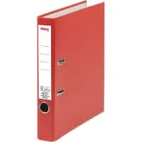 Classeur à levier Viking Étroit A4 50 mm Rouge 2 Anneaux Plastique Mat