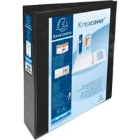 Classeur Exacompta 51843NE Kreacover PP A4+ 4 anneaux 40 mm Noir 1 unité