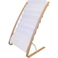 Présentoir sur pied Alba A4 Blanc, brun DDEXPO8W BC 580 (L) x 500 (P) x 930 (H) mm DDEXPO8W D