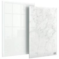 Tableau blanc bloc-notes sur bureau Nobo Mini 1915601 Surface en verre effaçable à sec Sans cadre Blanc 230 x 152 mm 2 Unités