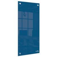 Tableau blanc Nobo Small 1915607 Surface en verre effaçable à sec Fixation murale Sans cadre Bleu 300 x 600 mm