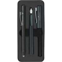 Lot de stylos Faber-Castell FP M/BP Grip Edition 140983 Bleu, noir