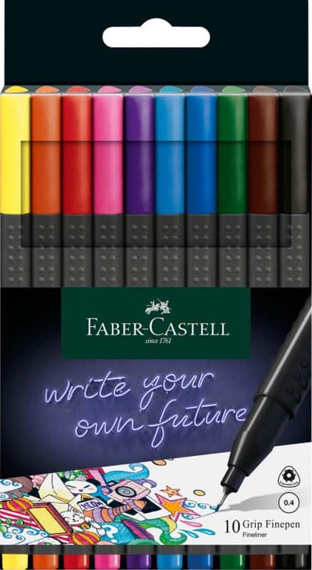Stylo-feutre Faber-Castell Grip 0,4 mm Assortiment 10 Unités