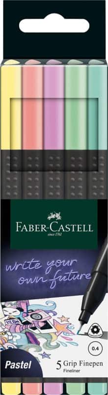 Stylo-feutre Faber-Castell Grip 0,4 mm Assortiment 5 Unités