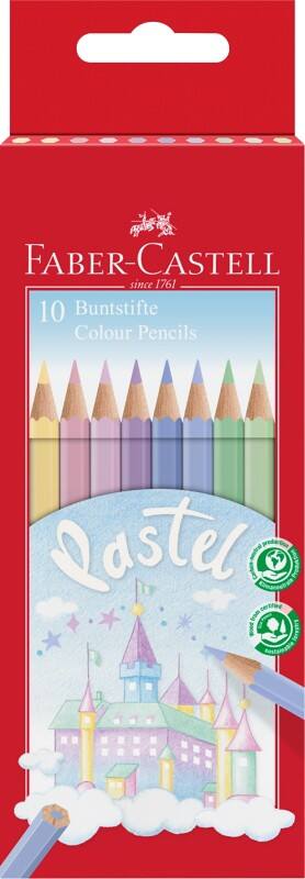 Crayons de couleur Faber-Castell Pastel Assortiment 10 Unités