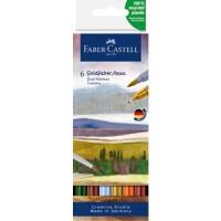 Marqueur double pointe Faber-Castell Goldfaber 164521 Assortiment Gris 6 unités