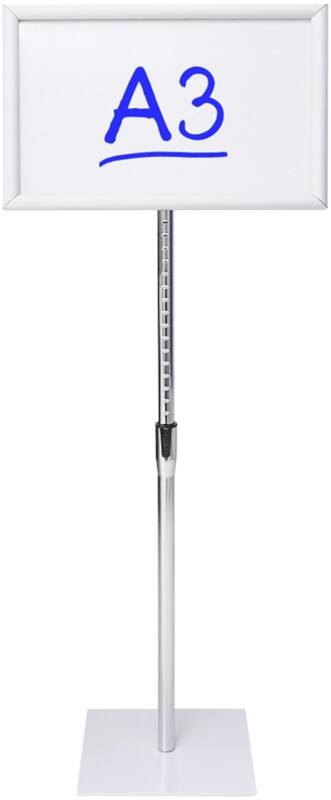 Présentoir sur pied Viking Basic A3 Aluminium, Mélamine Argenté