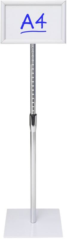 Présentoir sur pied Viking Basic A4 Aluminium, Mélamine Argenté