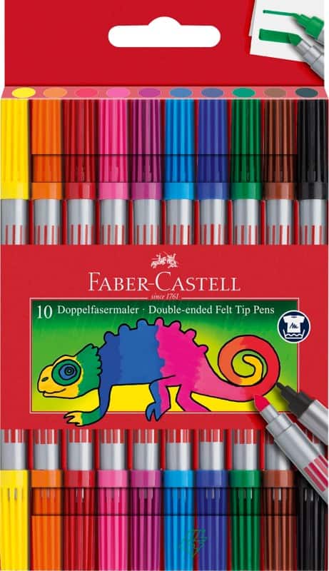 Stylo-feutre Faber-Castell Double Pointe Non permanent Assortiment Fin 1,3 - 5 mm 10 Unités