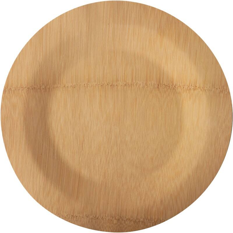 Assiette PAPSTAR Jetable Bambou 230 mm Crème 10 unités