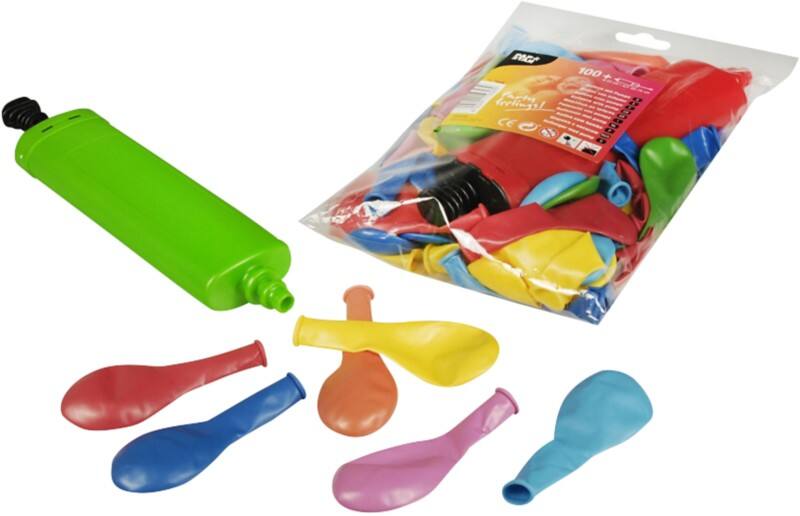 Ballon et pompe Papstar Assortiment 100 unités
