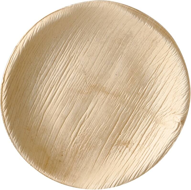 Assiette PAPSTAR Jetable Feuille de palmier 150 mm Crème 25 unités
