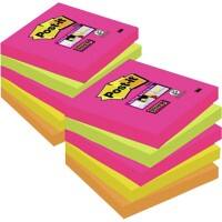 Notes Super Sticky Post-it 76 x 76 mm Multicouleur 10 blocs de 90 notes